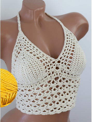 Corset-Style: Lace Labyrinth - Топ В'язаний Гачком