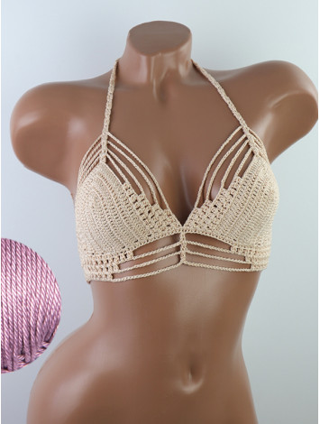 Open Stitch: Weave-Up Embrace - Топ В'язаний Гачком