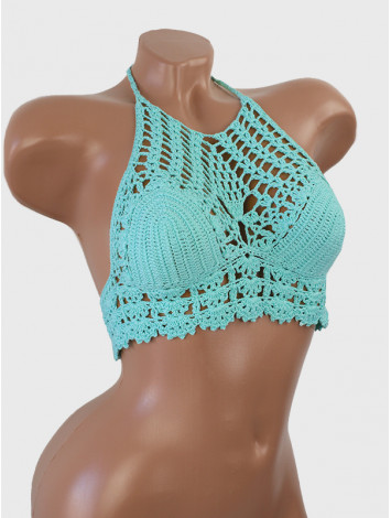 Dreamscape Lacy Aura: Charming Reverie - Crochet Bikini Top Buy Online in   Store