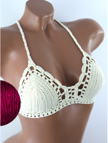 Crossback Bralette: Serene Harmony - Топ В'язаний Гачком