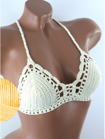 Crossback Bralette: Serene Harmony - Топ В'язаний Гачком