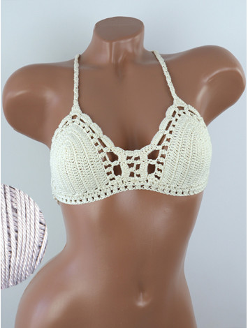 Crossback Bralette: Serene Harmony - Топ В'язаний Гачком