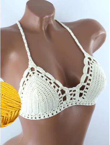 Crossback Bralette: Serene Harmony - Топ В'язаний Гачком