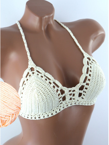 Crossback Bralette: Serene Harmony - Топ В'язаний Гачком