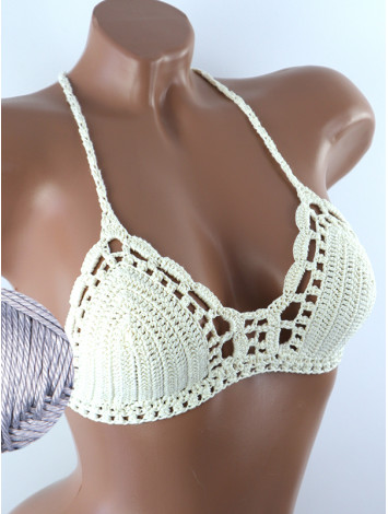 Crossback Bralette: Serene Harmony - Топ В'язаний Гачком