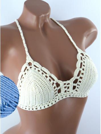 Crossback Bralette: Serene Harmony - Топ В'язаний Гачком