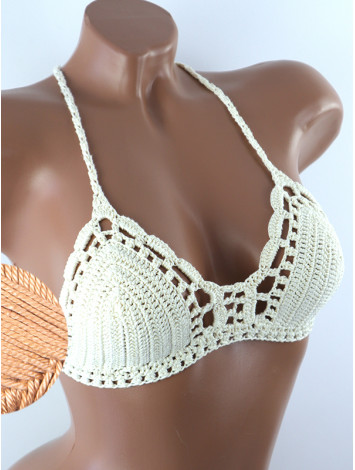 Crossback Bralette: Serene Harmony - Топ В'язаний Гачком