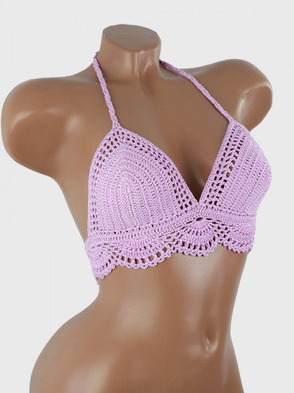 Tale of Coral Gardens: Oceanic Crystal - Crochet Bikini Top