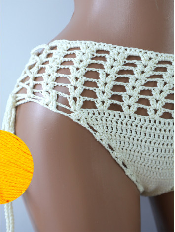 High-Waist Charmer: Cerulean Skies - Низ Бікіні В'язаний Гачком