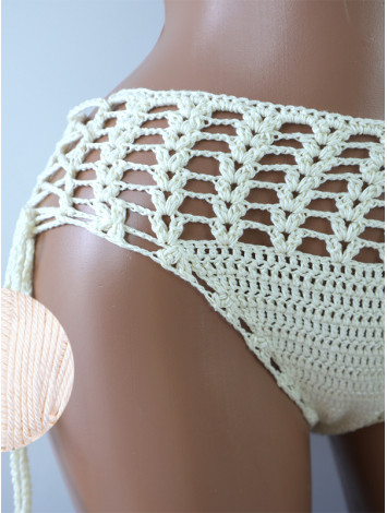 High-Waist Charmer: Cerulean Skies - Низ Бікіні В'язаний Гачком