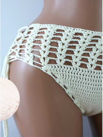 High-Waist Charmer: Cerulean Skies - Низ Бікіні В'язаний Гачком