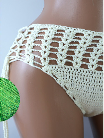 High-Waist Charmer: Cerulean Skies - Низ Бікіні В'язаний Гачком