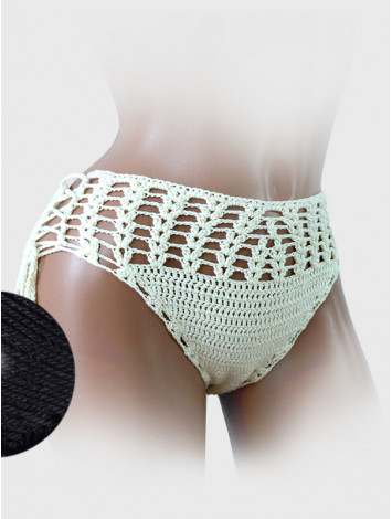 High-Waist Charmer: Cerulean Skies - Низ Бікіні В'язаний Гачком