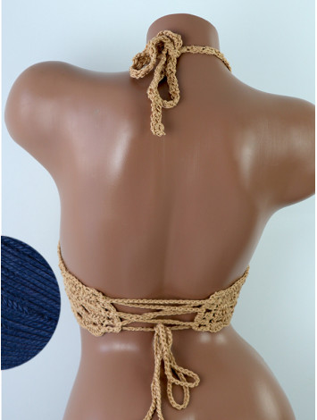 Mystical Mermaid Serenade: Oriental Pearl - Crochet Bikini Top