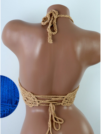 Mystical Mermaid Serenade: Oriental Pearl - Crochet Bikini Top