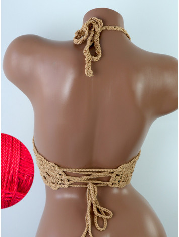 Mystical Mermaid Serenade: Oriental Pearl - Crochet Bikini Top