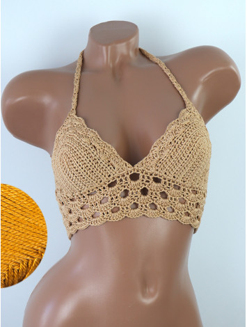 Mystical Mermaid Serenade: Oriental Pearl - Crochet Bikini Top