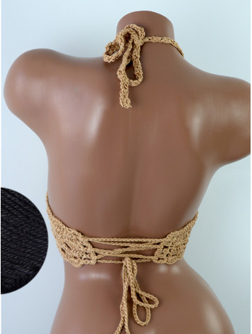 Mystical Mermaid Serenade: Oriental Pearl - Crochet Bikini Top