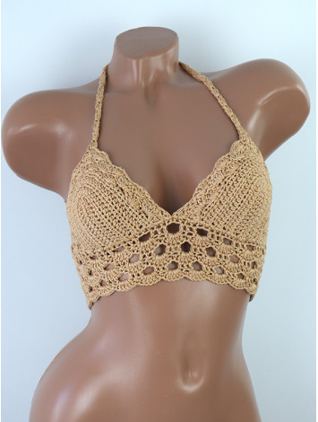 Mystical Mermaid Serenade: Oriental Pearl - Crochet Bikini Top