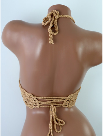 Mystical Mermaid Serenade: Oriental Pearl - Crochet Bikini Top